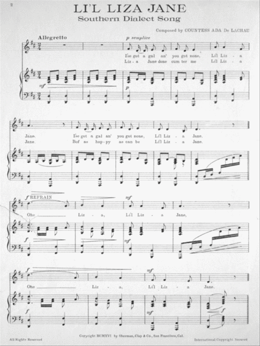 Li'l Liza Jane Voice scores gallery preview page 2