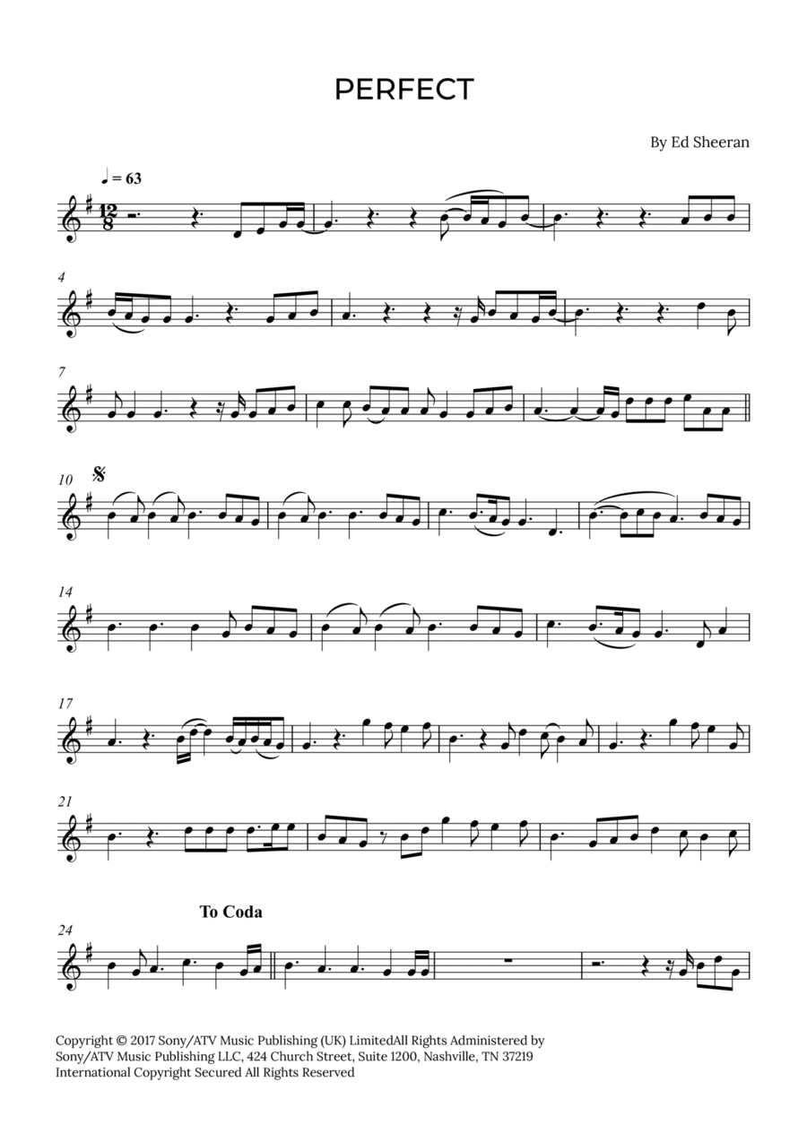 Perfect Violin Solo scores gallery preview page 1