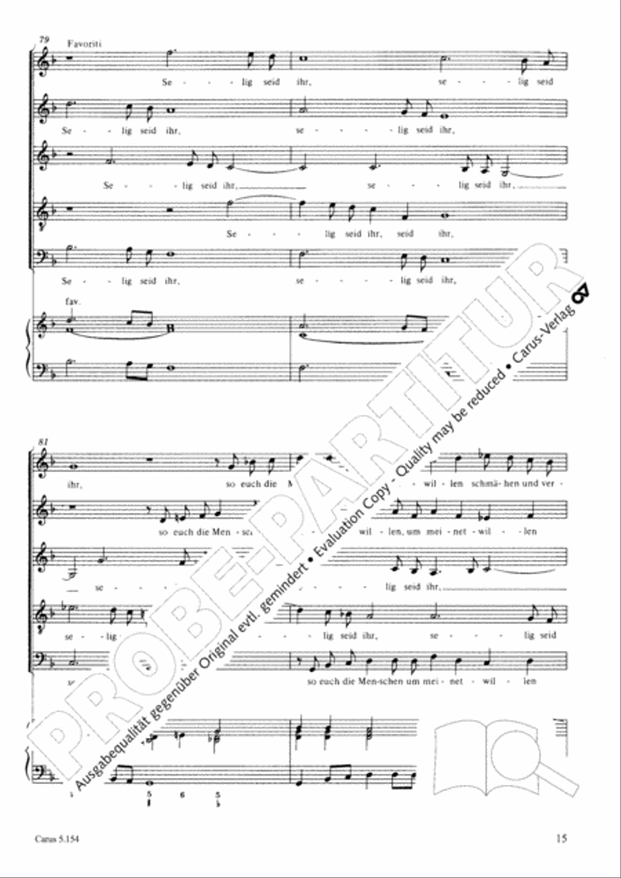Selig sind, die da geistlich arm sind SSATB scores gallery preview page 16