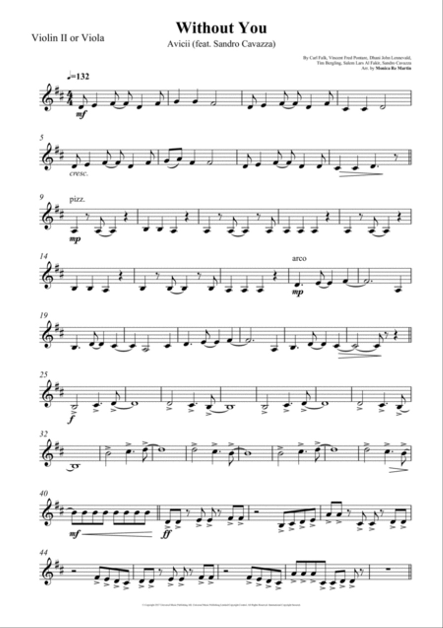 Without You Feat. Sandro Cavazza String Trio scores gallery preview page 5