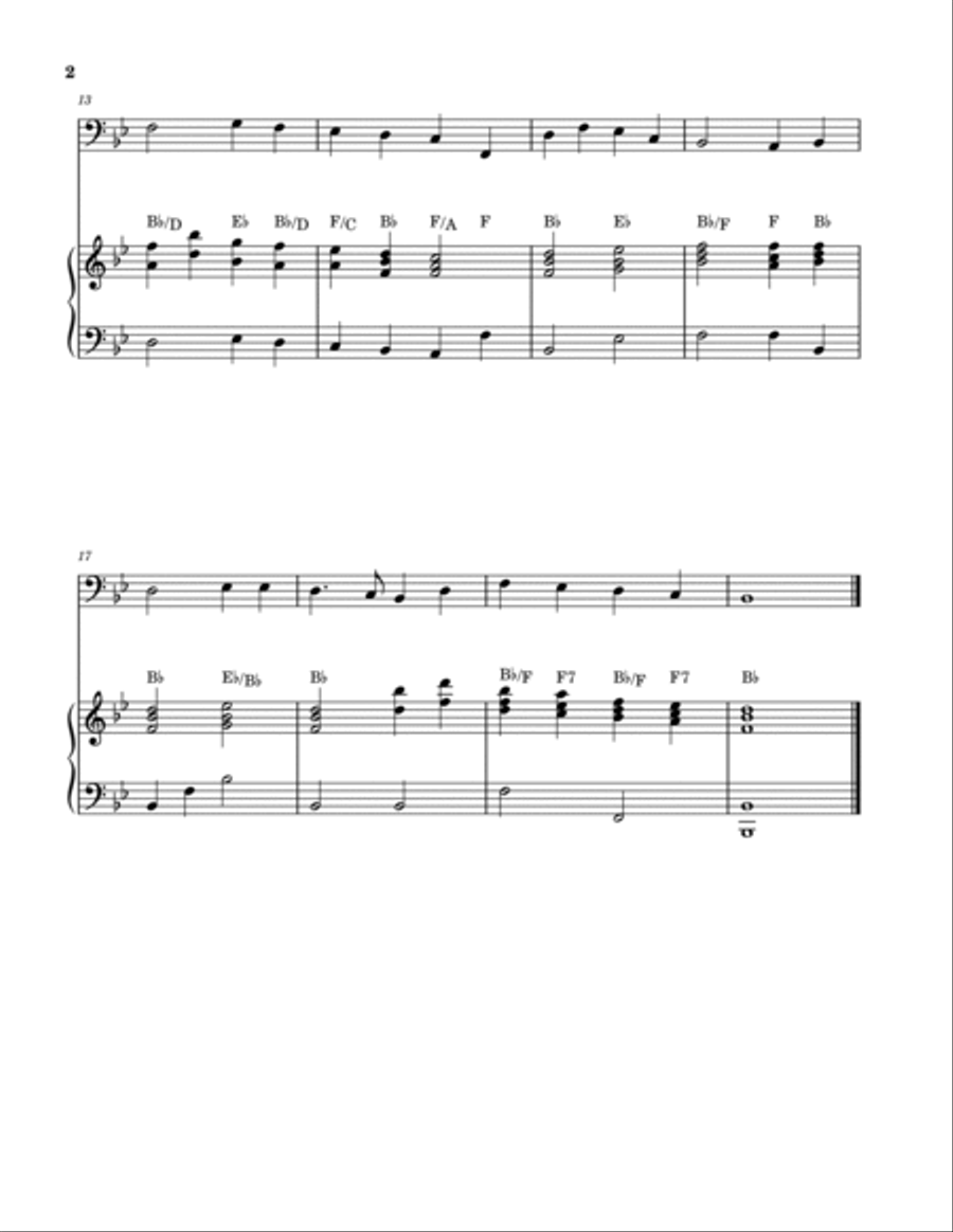 My Jesus, I Love Thee (Trombone Solo and Piano) Piano Accompaniment scores gallery preview page 2