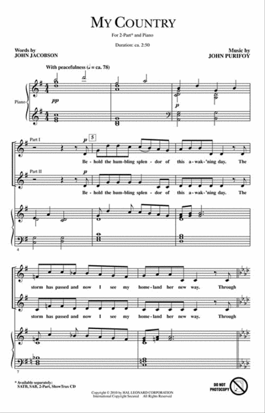 My Country My Country 2-Part scores gallery preview page 2