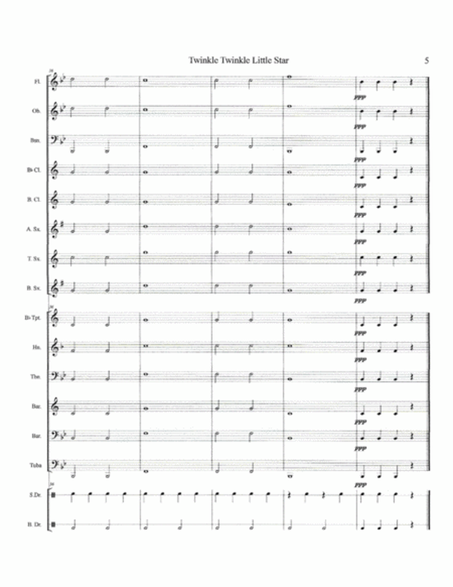Twinkle Twinkle Little Star--Concert Band Set image number null