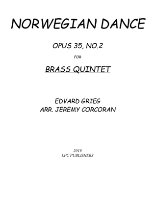 Norwegian Dance Opus 35, No. 2 for Brass Quintet