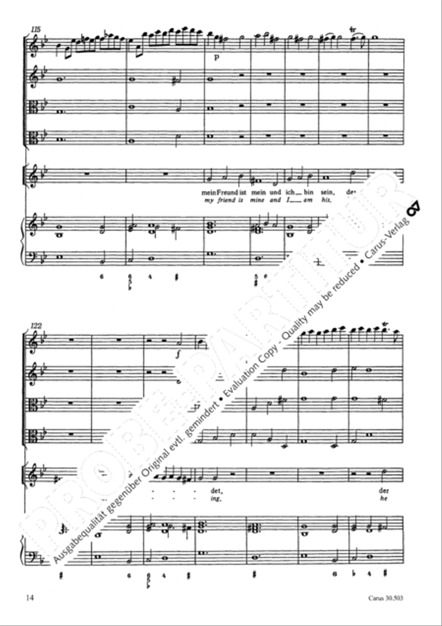 My beloved, you are fair (Meine Freundin, du bist schon) 4-Part scores gallery preview page 17