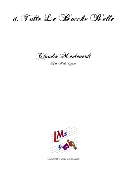 Monteverdi Second Book of Madrigals - No 8 Tutte le bocche belle image number null