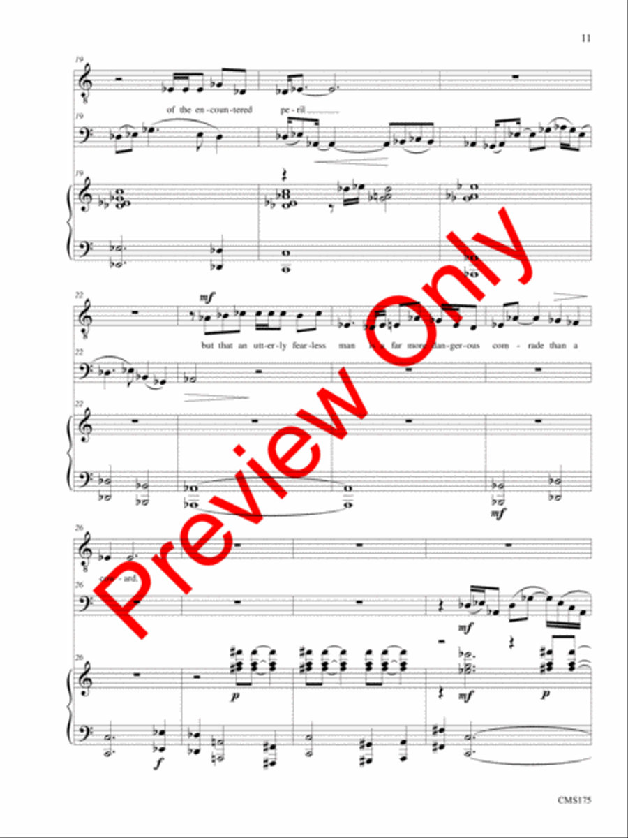 Songs of Solemn Confession: A Song Cycle Bassoon scores gallery preview page 12