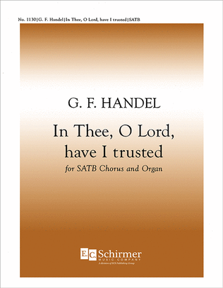Book cover for Chandos Anthem VI: In Thee, O Lord, Have I Trusted