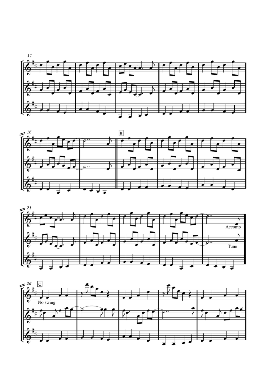 A Swingin' Safari Guitar Ensemble scores gallery preview page 5