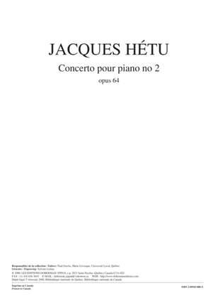 Book cover for Concerto for piano no. 2 op. 64 (score)