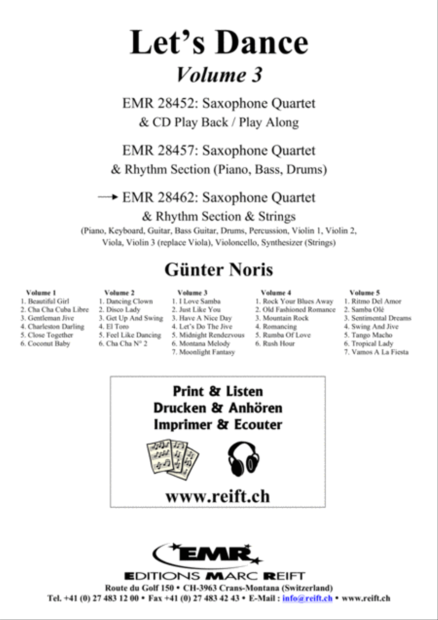 Let's Dance Volume 3 Let's Dance Volume 3 Saxophone Ensemble scores gallery preview page 2