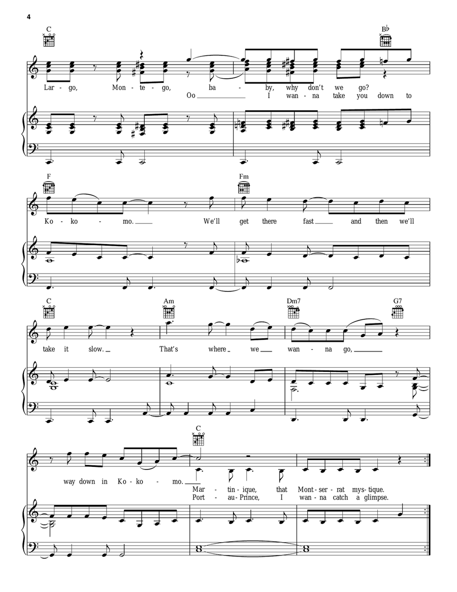 Kokomo Acoustic Guitar scores gallery preview page 4