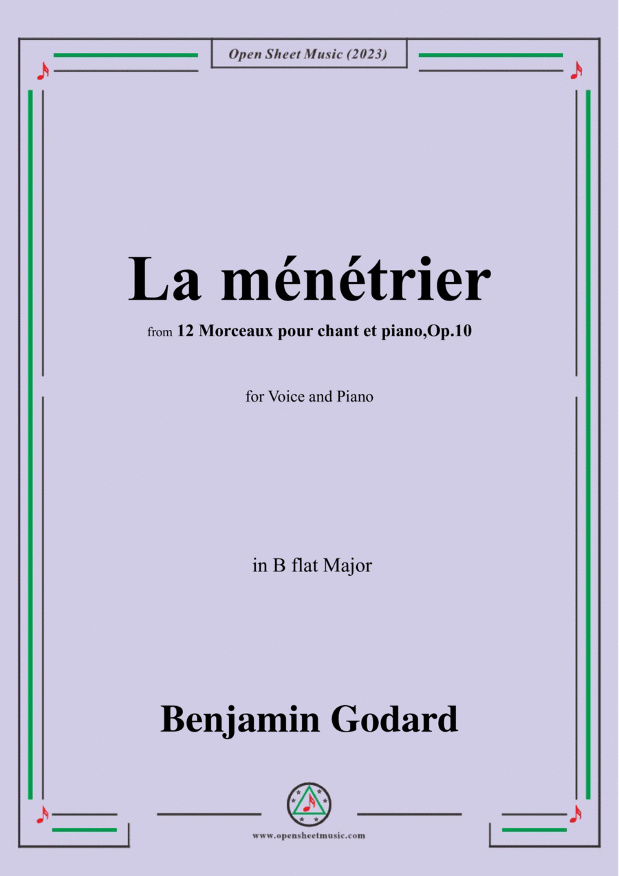 B. Godard-La ménétrier,in B flat Major,Op.10 No.6 Voice scores gallery preview page 1