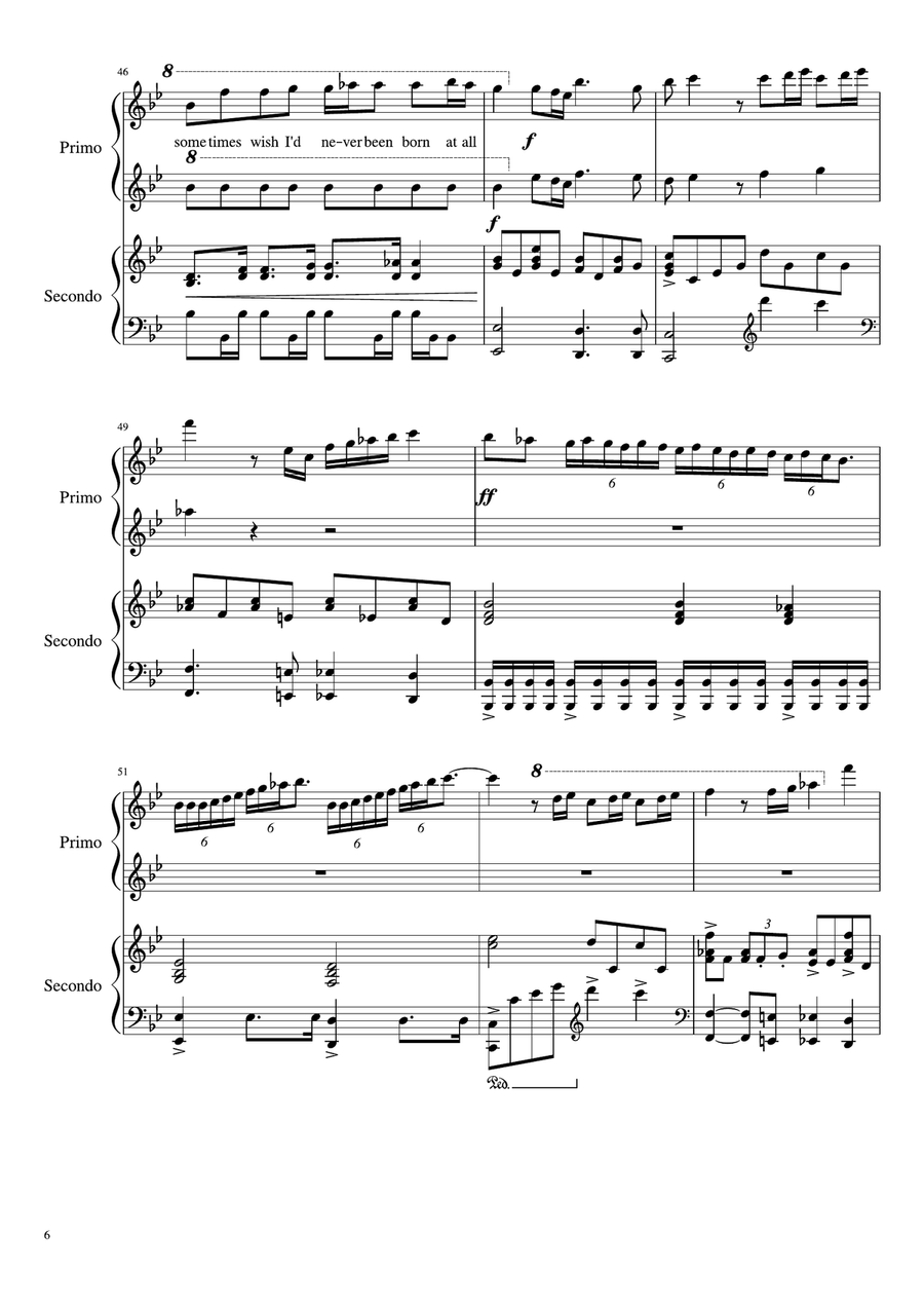 Bohemian Rhapsody Bohemian Rhapsody Piano scores gallery preview page 6