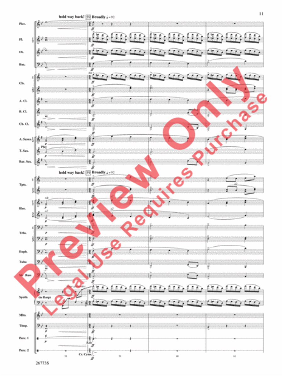 Shannon Falls (Movement 2 from Sea to Sky) Concert Band scores gallery preview page 12