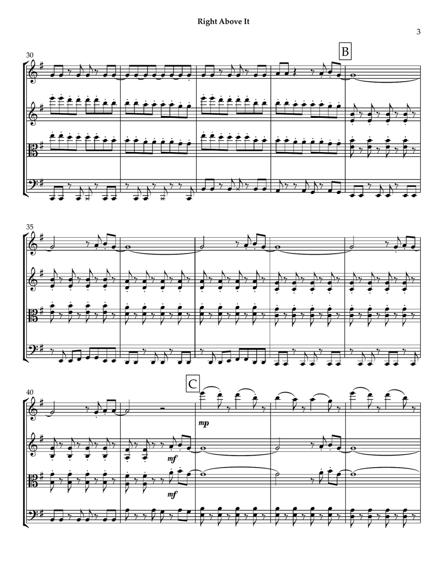 Right Above It String Trio scores gallery preview page 3