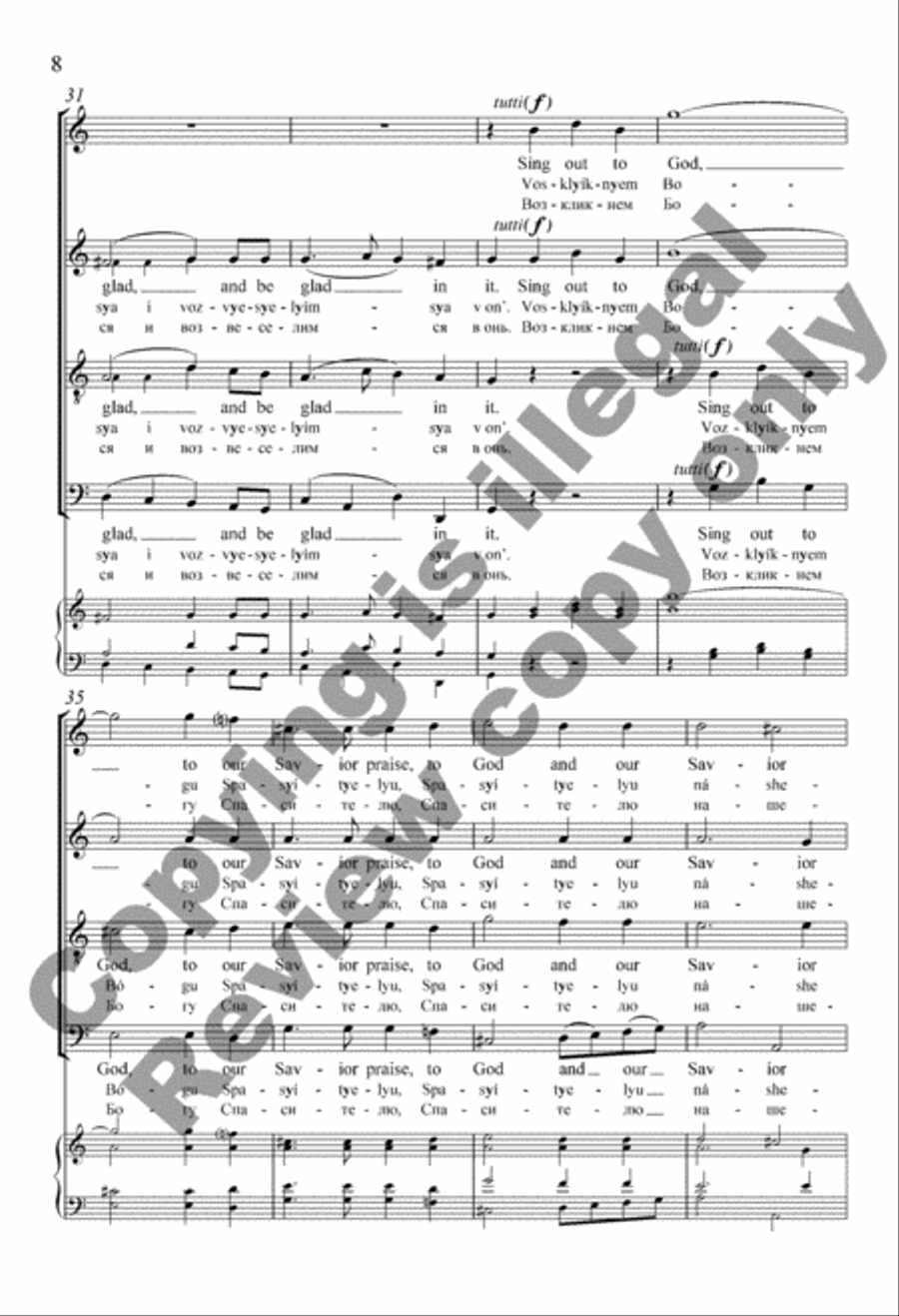 This Is the Day That the Lord Has Made/Syey dyen’, yegó zhe sotvoryí Gospód’ Divisi scores gallery preview page 8