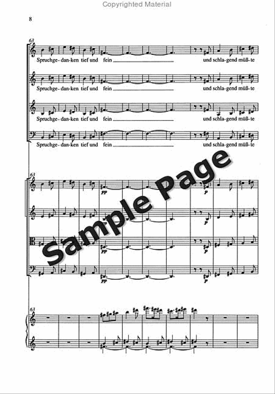 Gloriola Satb/strings/pf Score 4-Part scores gallery preview page 9