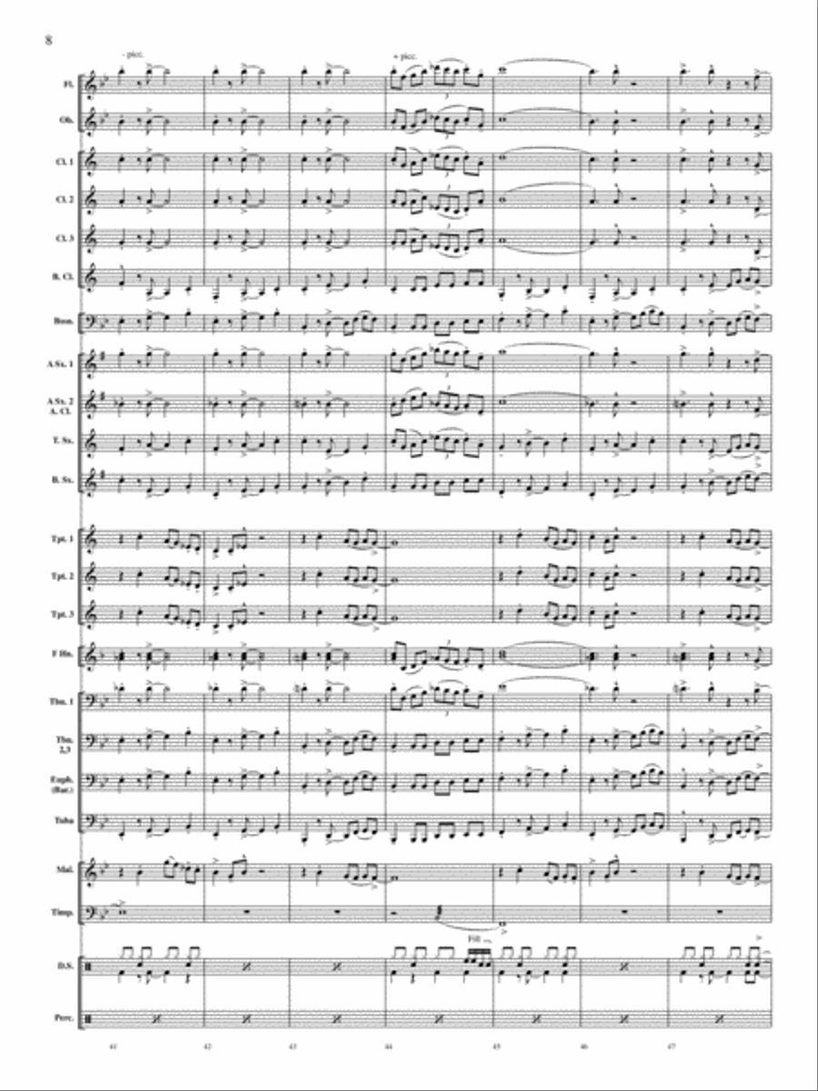 Concerto for Drum Set and Concert Band Concert Band scores gallery preview page 7