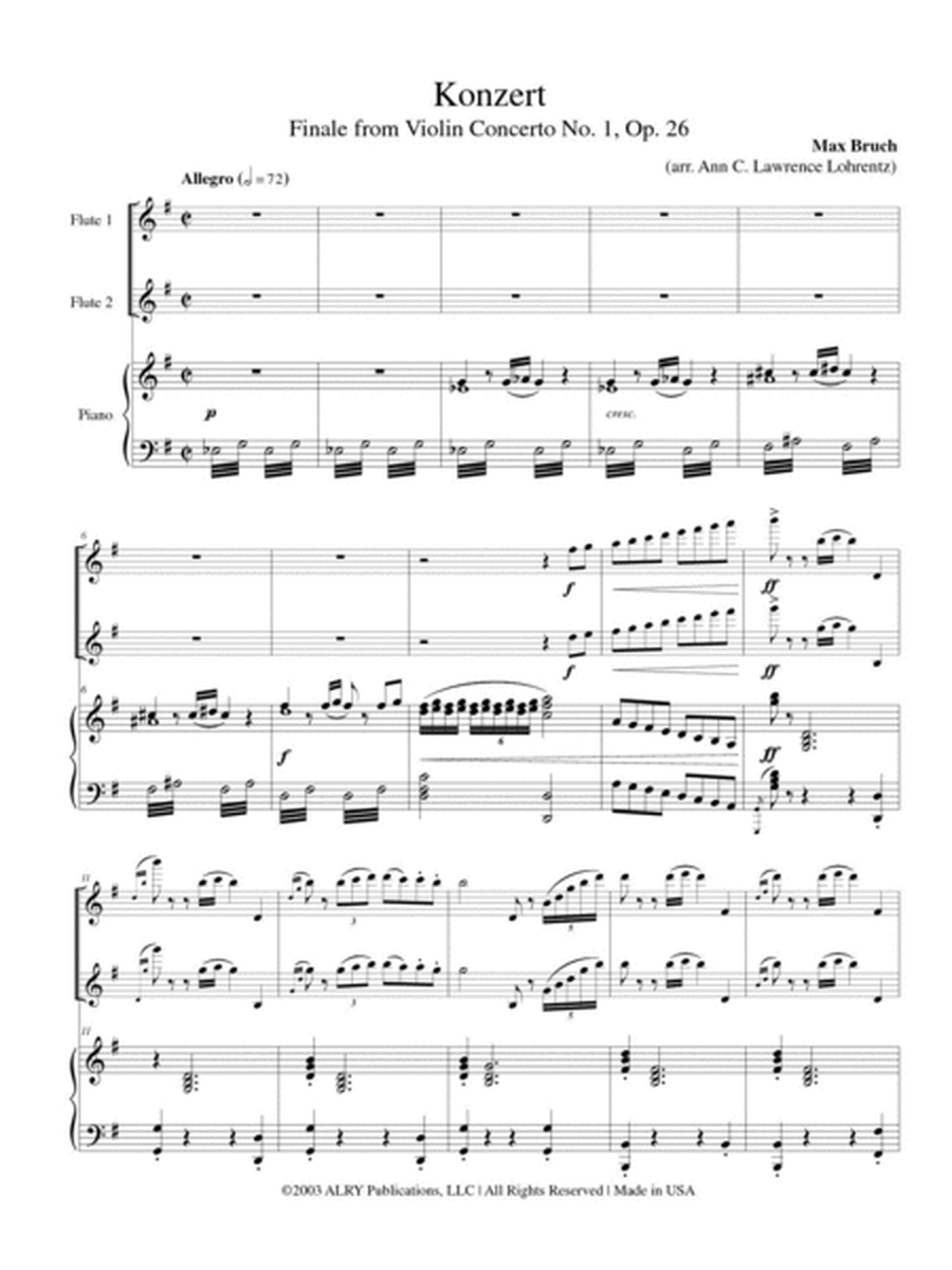 Konzert for Two Flutes and Piano