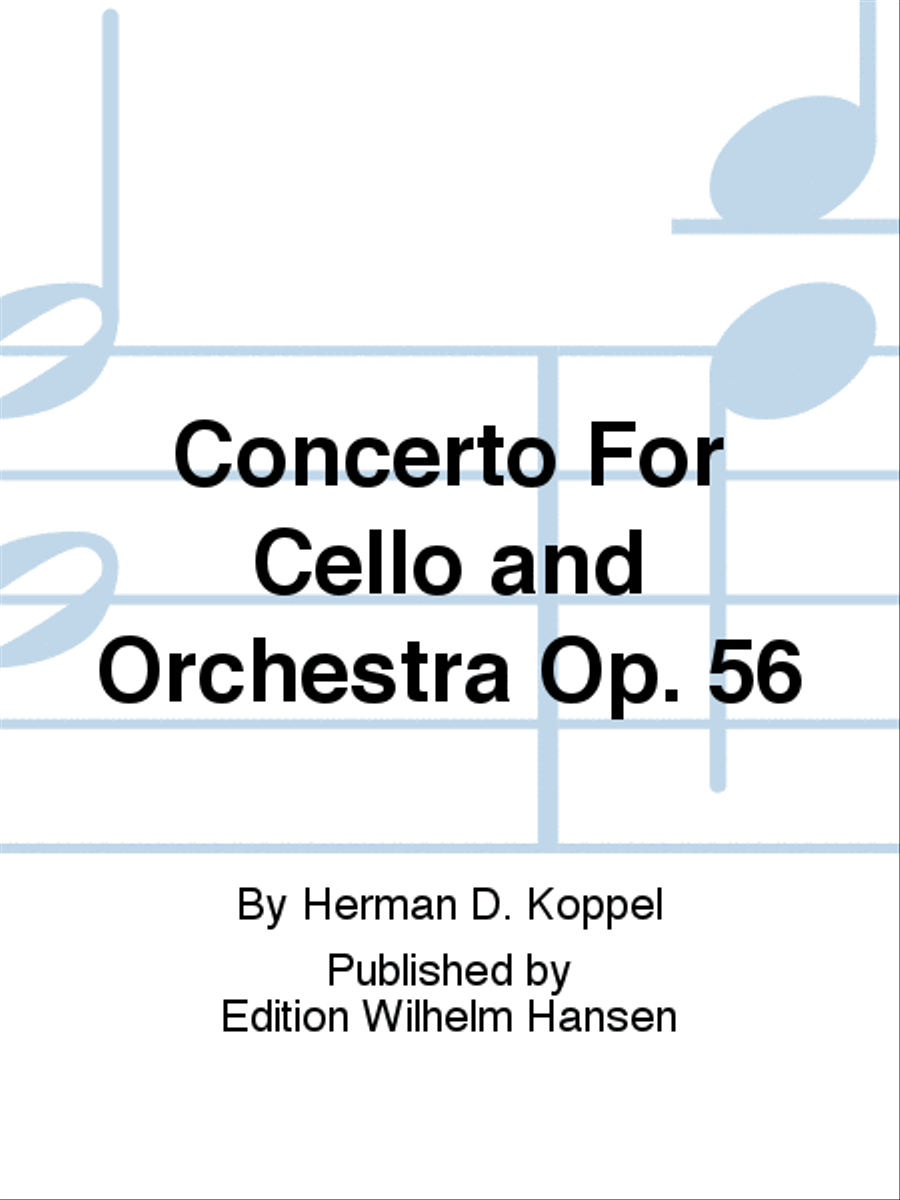 Concerto For Cello and Orchestra Op. 56 Orchestra scores gallery preview page 1