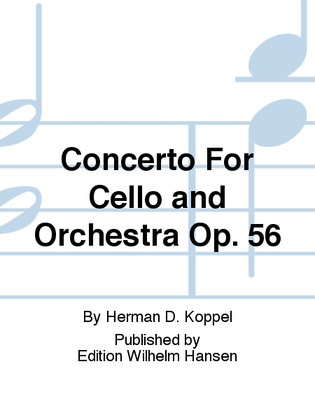 Book cover for Concerto For Cello and Orchestra Op. 56