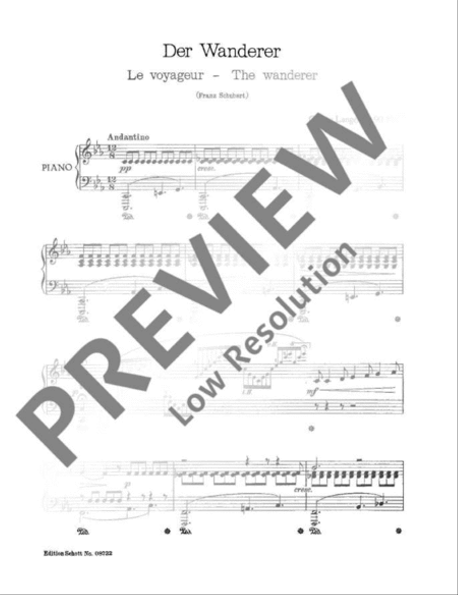Der Wanderer Piano Solo scores gallery preview page 3