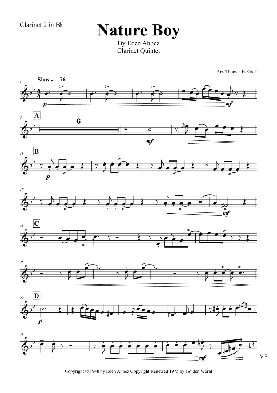 Nature Boy Woodwind Ensemble scores gallery preview page 6