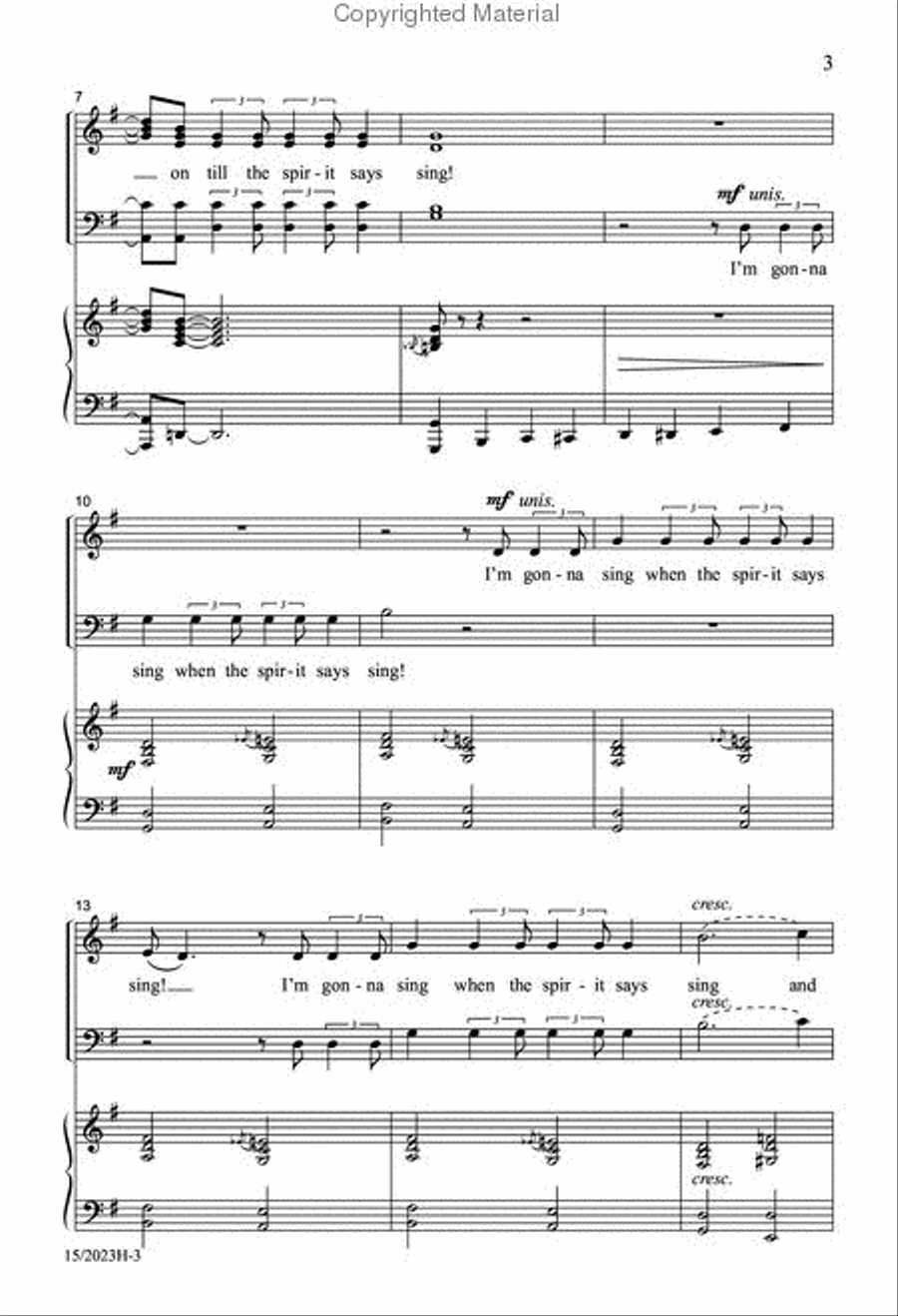 I'm Gonna Sing I'm Gonna Sing 4-Part scores gallery preview page 3