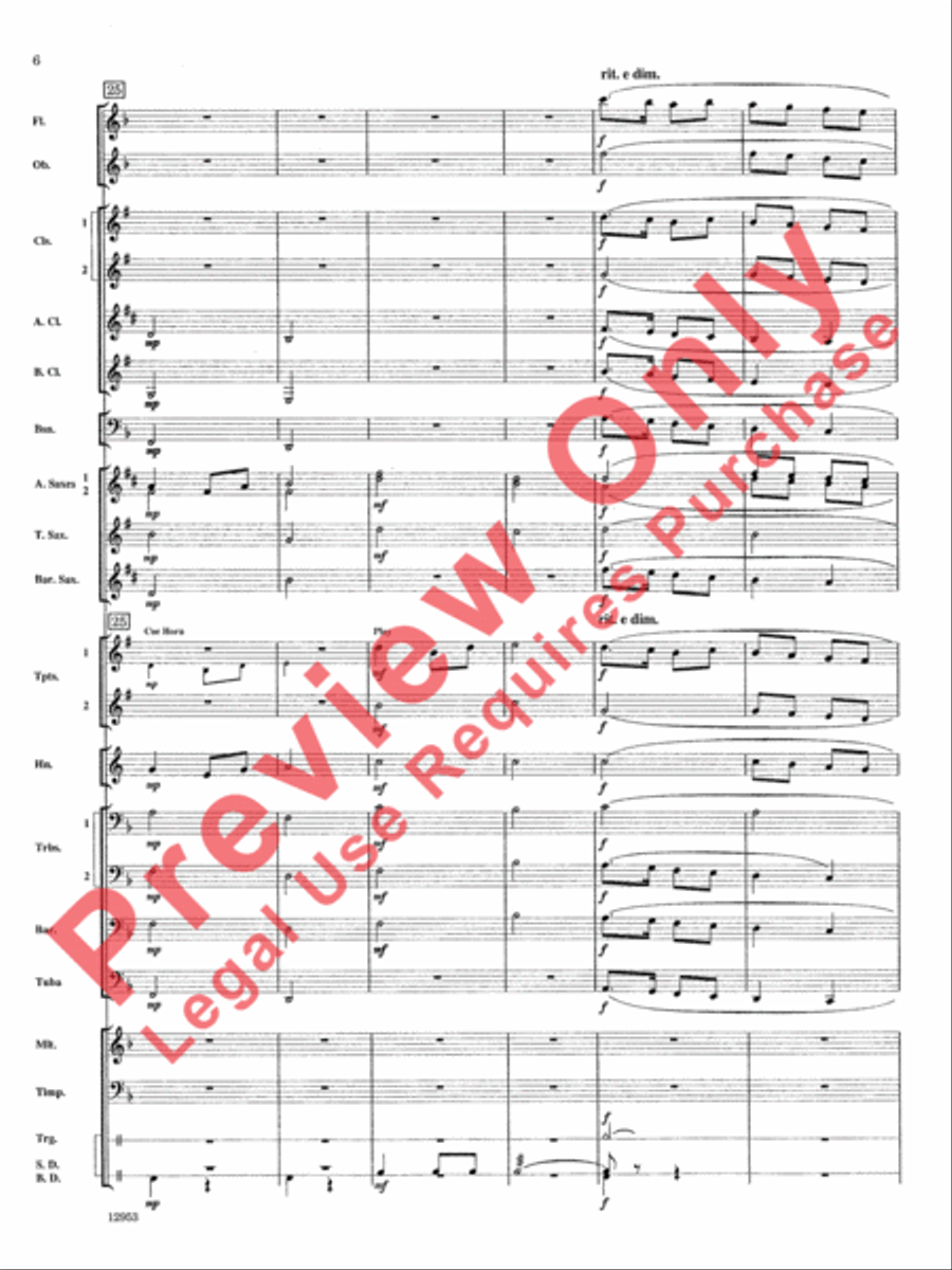English Folk-Song Fantasy Concert Band scores gallery preview page 7