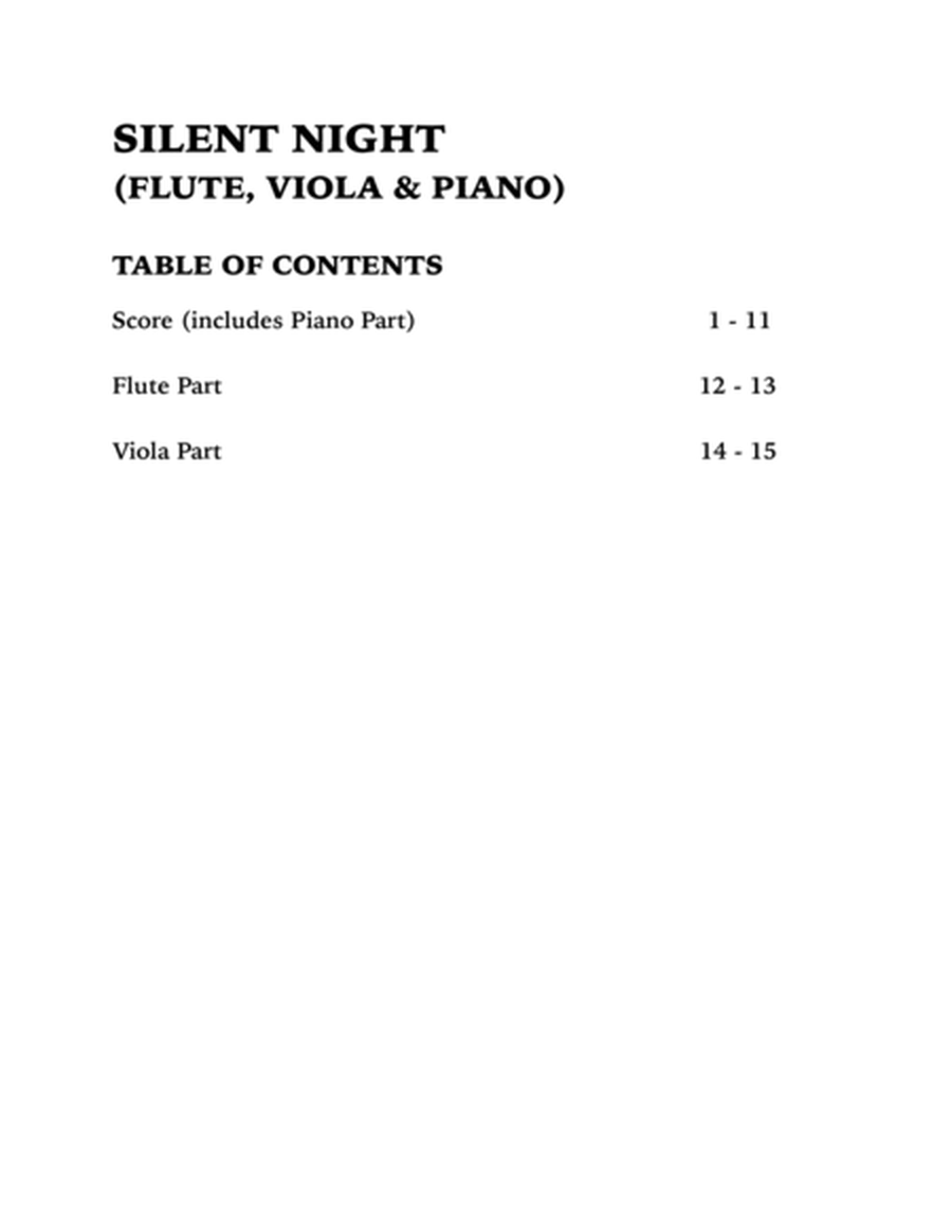 Silent Night (Trio for Flute, Viola and Piano) image number null