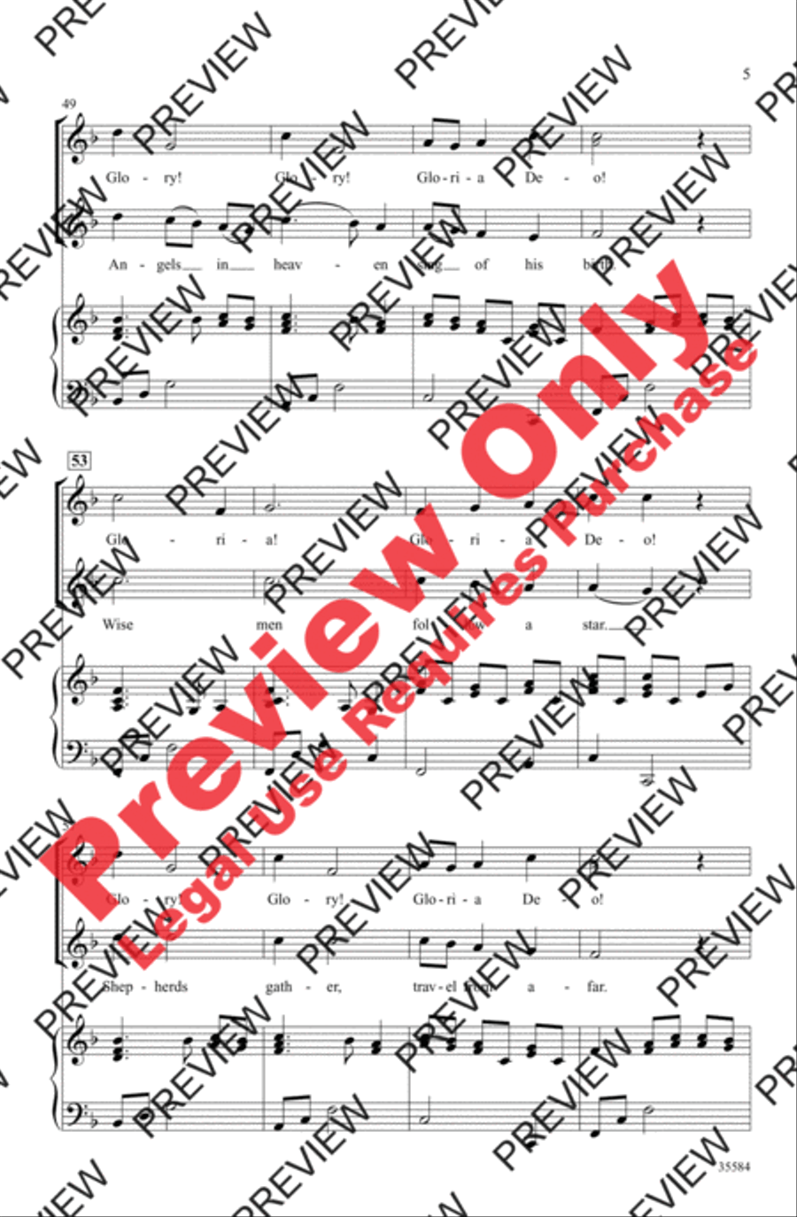 A Christmas Canon A Christmas Canon 3-Part scores gallery preview page 5