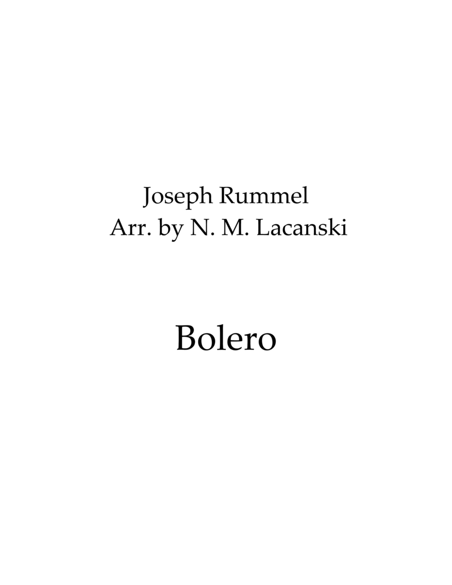 Bolero Violin Solo scores gallery preview page 1
