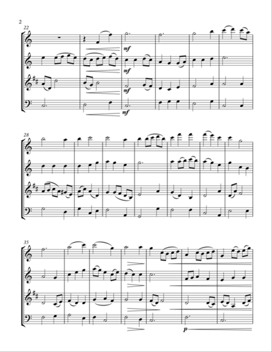 Be Thou My Vision (wind quartet) Woodwind Quartet scores gallery preview page 2