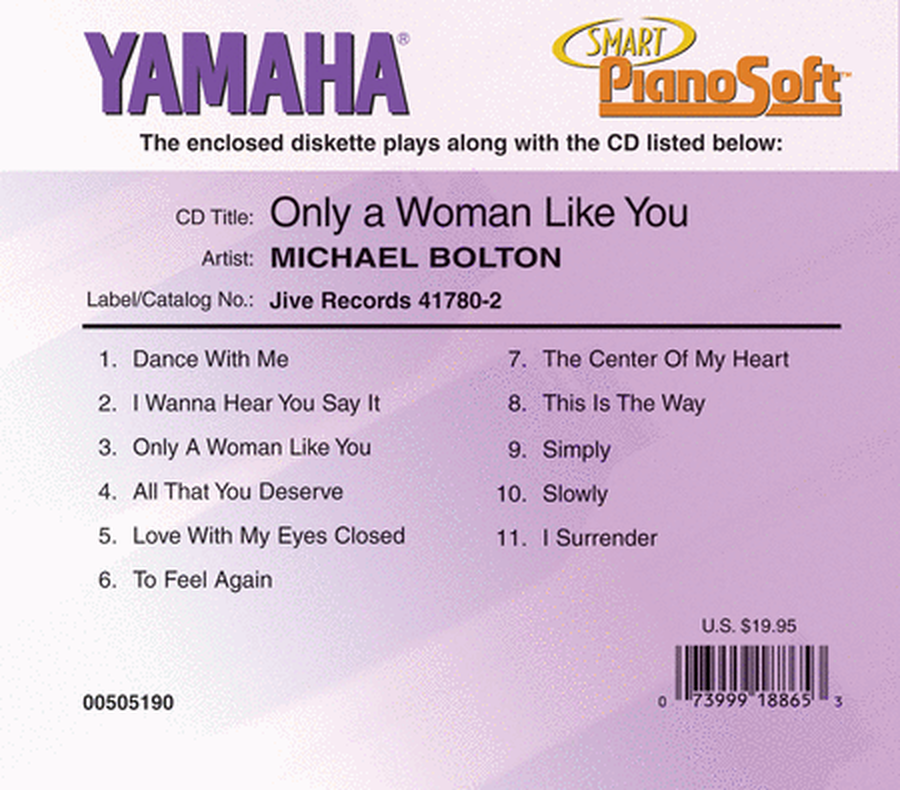Michael Bolton - Only a Woman Like You - Piano Software