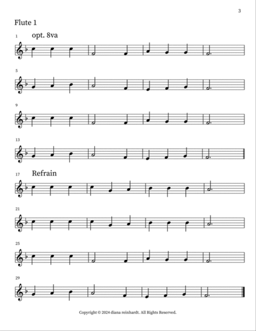 Christ Has Arisen, Alleluia Woodwind Duet scores gallery preview page 3