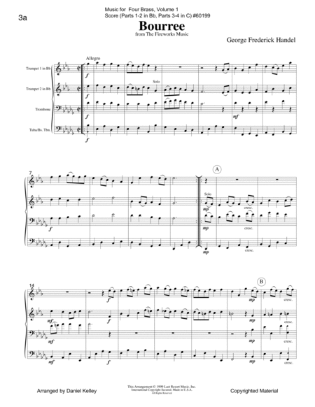 Music for Four Brass - Volume 1 - Score 60199