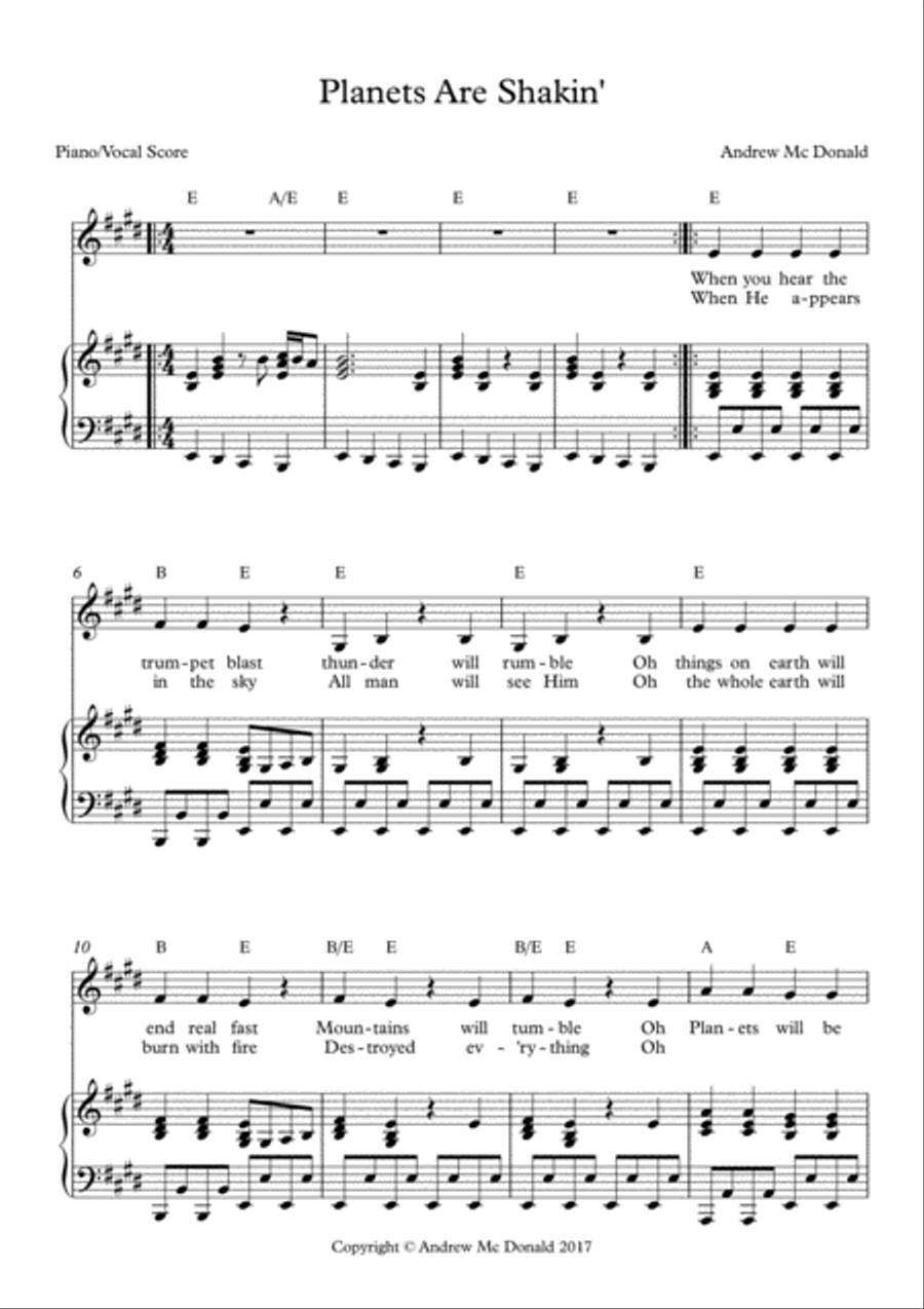 Planets Are Shakin' Planets Are Shakin' Voice scores gallery preview page 2