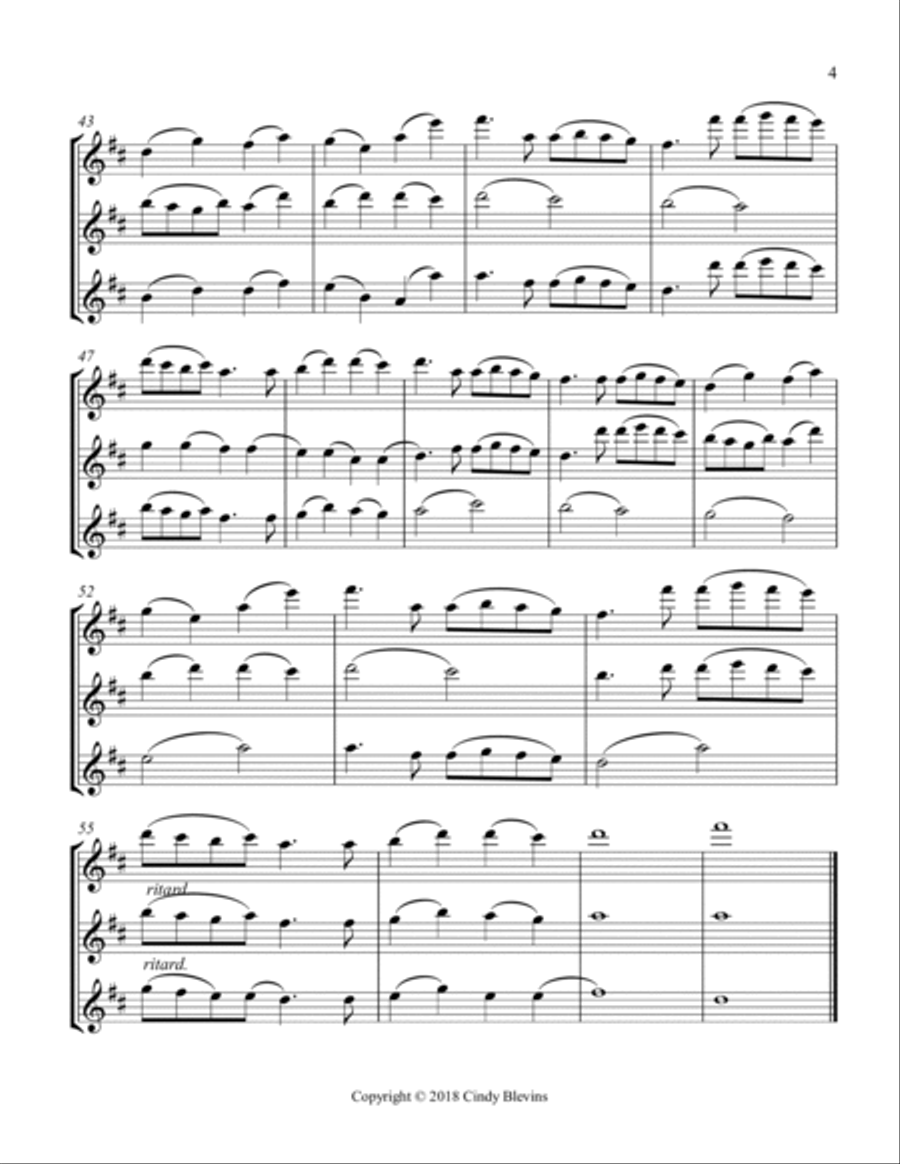 Pachelbel's Canon, for FluteTrio Pachelbel's Canon, for FluteTrio Flute Trio scores gallery preview page 5