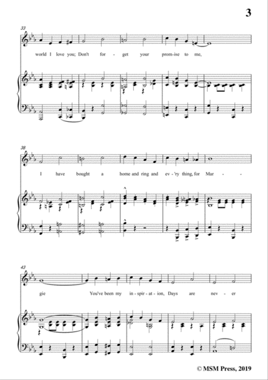 Con Conrad;J. Russel Robinson-Margie,in E flat Major,for Voice&Piano Voice scores gallery preview page 5
