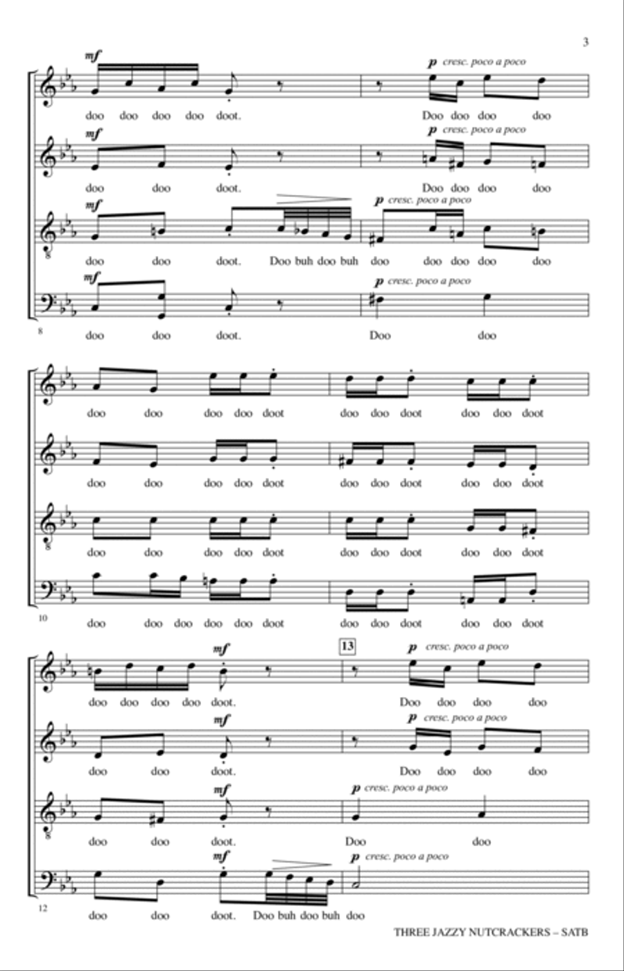 Three Jazzy Nutcrackers Three Jazzy Nutcrackers 4-Part scores gallery preview page 2