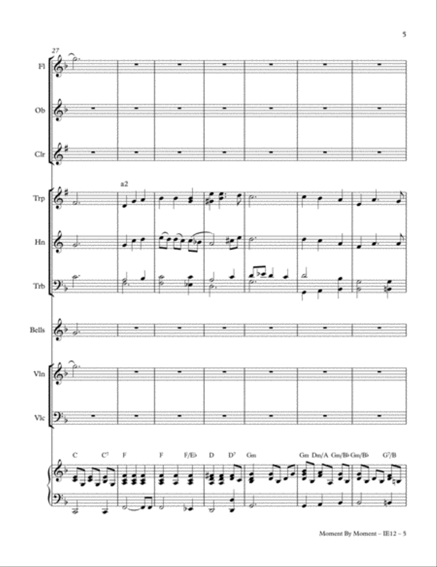 Moment By Moment (Version 1) Full Orchestra scores gallery preview page 5