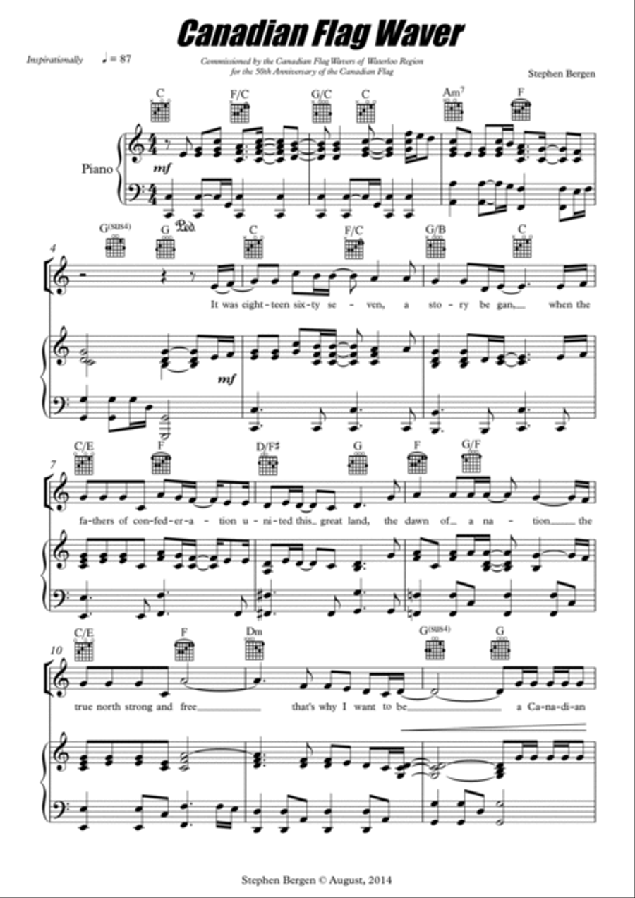 Canadian Flag Waver Canadian Flag Waver Voice scores gallery preview page 2