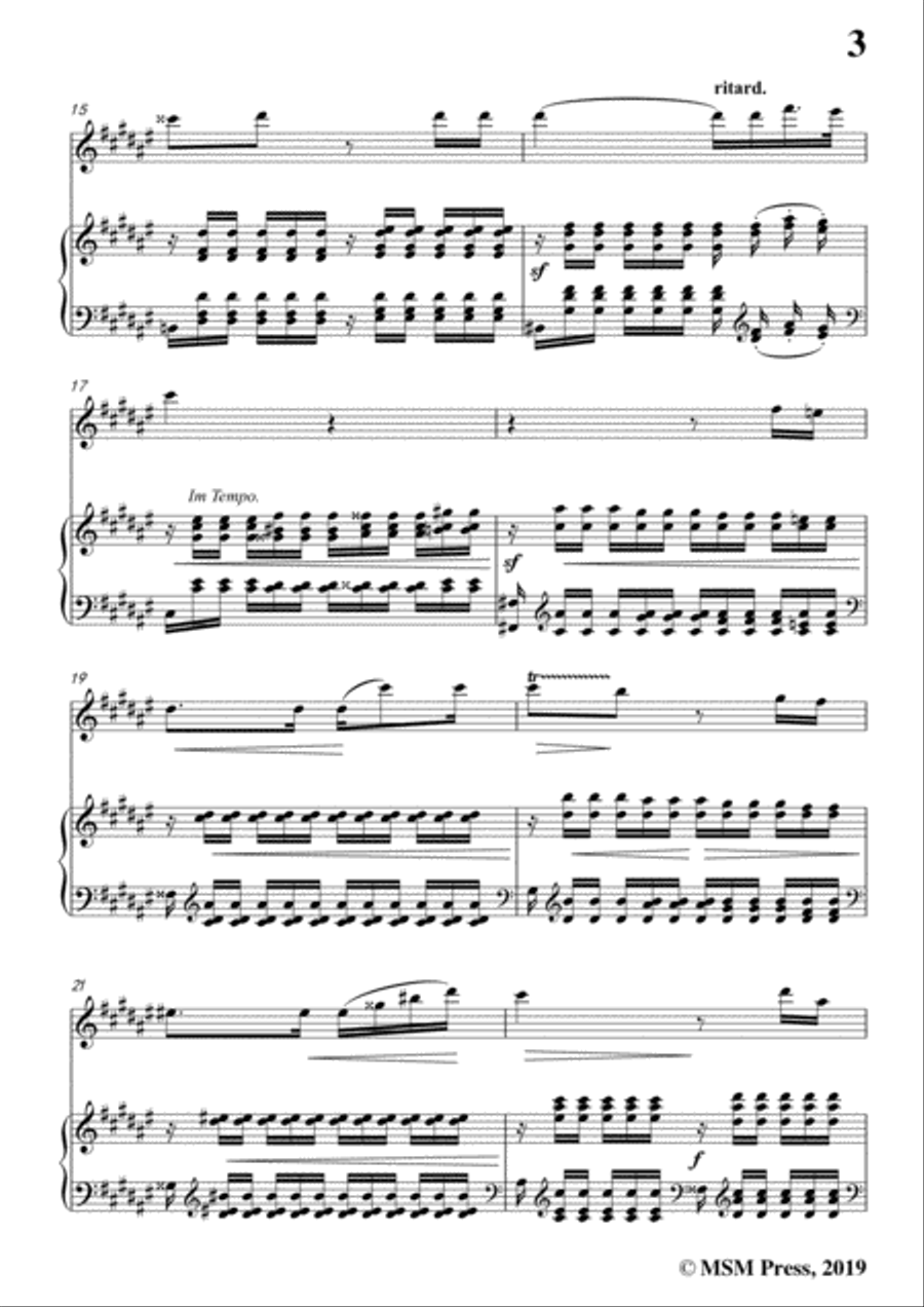 Schumann-Frühlingsnacht,for Violin and Piano Flute Solo scores gallery preview page 5