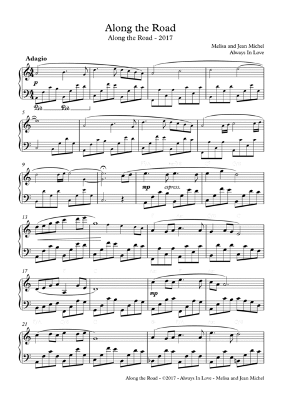 Along the Road Piano Solo scores gallery preview page 2