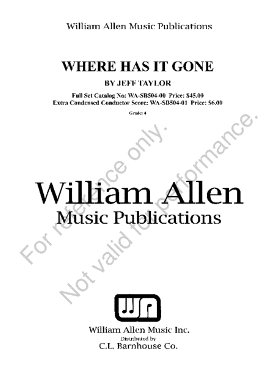 Where Has It Gone Jazz Ensemble scores gallery preview page 2