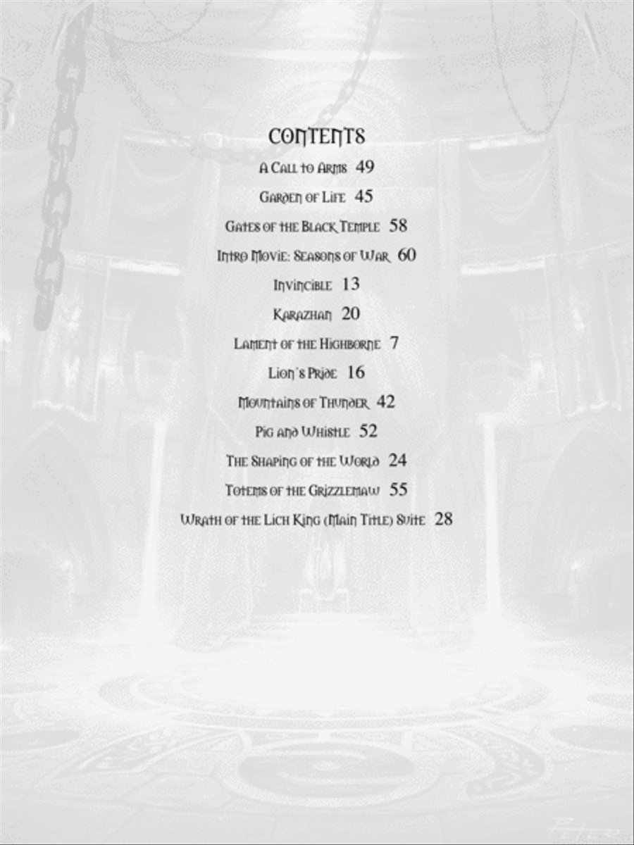 World of Warcraft Sheet Music Anthology Piano, Vocal, Guitar scores gallery preview page 3