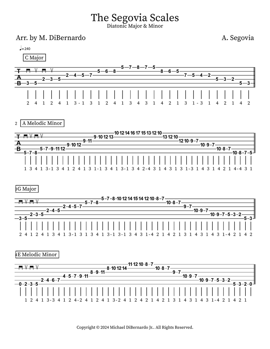 The Segovia Scales Score scores gallery preview page 1