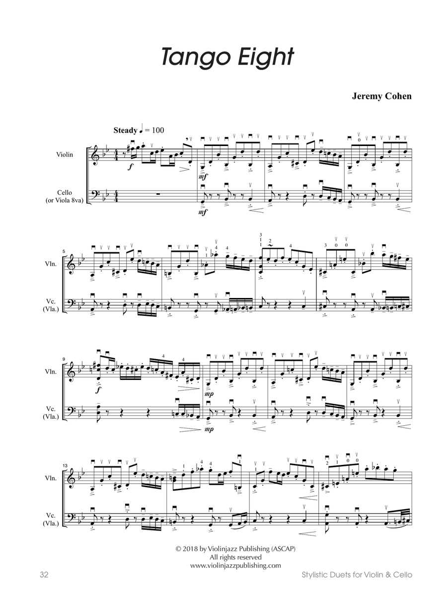 Tango Eight (violin-cello) String Duet scores gallery preview page 1