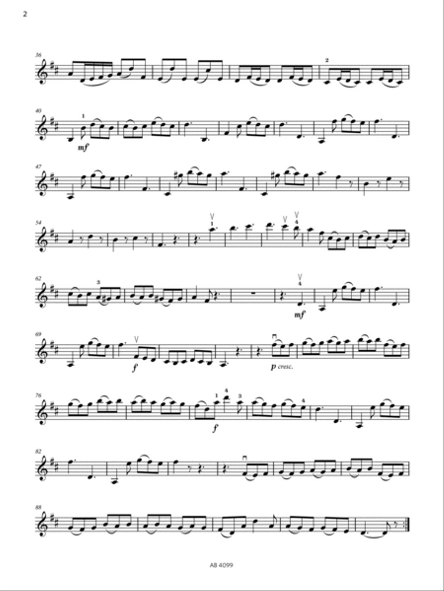 Giga (Grade 5, A1, from the ABRSM Violin Syllabus from 2024) Violin Solo scores gallery preview page 2